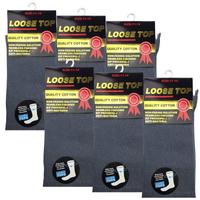 6x Pair COTTON Rich LOOSE TOP SOCKS Dress Medical Circulation Diabetic Comfort -  - thumbnail