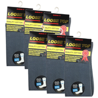 6x Pair COTTON Rich LOOSE TOP SOCKS Dress Medical Circulation Diabetic Comfort -  - thumbnail