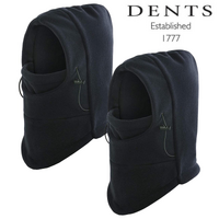 2x Windproof Thermal Fleece Balaclava Beanie Hat Full Face Mask Ski - Black thumbnail