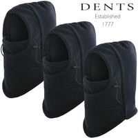3x Windproof Thermal Fleece Balaclava Beanie Hat Full Face Mask Ski - Black thumbnail