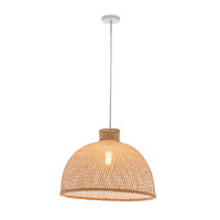 Natural Hand Woven Bamboo Dome Pendant Lamp Hanging Light Rattan Style thumbnail
