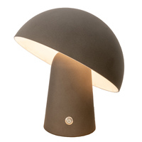 LED Cordless Mushroom USB Rechargeable Table Lamp Dimming Night Light - Steel Grey thumbnail