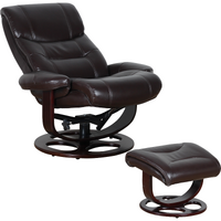 Julio Faux Leather Premium Reclining Lounge Arm Chair w/ Ottoman Swivel Sofa thumbnail