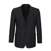 Mens Single Breasted 2 Button Suit Jacket Work Business - Pin Striped - Charcoal - 142 thumbnail