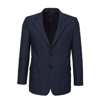 Mens Single Breasted 2 Button Suit Jacket Work Business - Pin Striped - Navy - 142 thumbnail