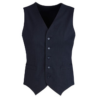 Mens Peaked Vest Waistcoat w/ Knitted Back Suit Formal Wedding Dress Up - Navy - 122 thumbnail