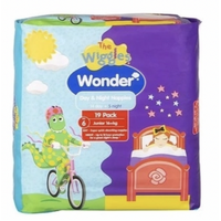 1 Pack 19pcs The Wiggles Wonder Nappies Day & Night Junior 16+kg - Size 6 thumbnail