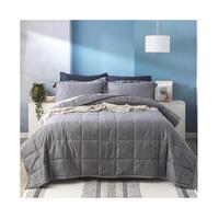 D'Decor Queen Home Paisley 500 TC Cotton Jacquard Comforter Set Slate - Slate thumbnail
