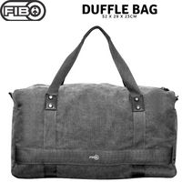 FIB 52cm Canvas Travel Duffle Bag Casual Duffel - Black thumbnail