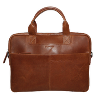 Futura Mens Slimline Laptop Bag Satchel Handbag Handles College - Brown thumbnail