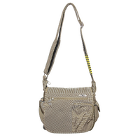 FIB Mens Flapover Shoulder Bag Cross Body Travel Satchel Shoulder Strap - Sand thumbnail