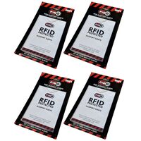 4x RFID Blocking Sleeve Secure Passport ID Protector Anti Thief Scan - White thumbnail