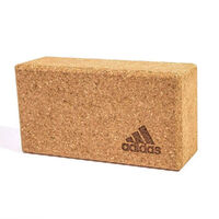 Adidas Yoga Cork Block Home Gym Fitness Exercise Pilates Tool Brick - Brown thumbnail