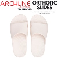 Archline Rebound Orthotic Slides Flip Flop Thongs Slip On Arch Support - White - Euro 46 thumbnail