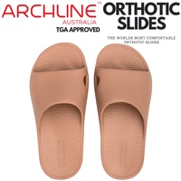 Archline Rebound Orthotic Slides Flip Flop Thongs Slip On Arch Support - Putty - Euro 39 thumbnail