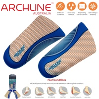 ARCHLINE 3/4 Slim Orthotics Plantar Fasciitis Insoles Balance Support Relief - EUR 38 thumbnail