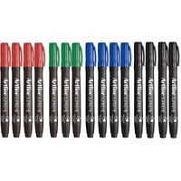 Artline Supreme Permanent Markers - Assorted Colours 15 pack thumbnail