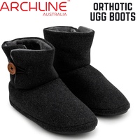 Archline Orthotic UGG Boots Slippers Arch Support Warm Orthopedic Shoes - Charcoal - EUR 40 (Women's US 9/Men's US 7) thumbnail