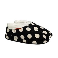 ARCHLINE Orthotic Slippers CLOSED Arch Scuffs Pain Moccasins Relief - Black/White Polka Dots - EUR 38 (Womens 7 US) thumbnail