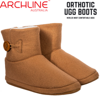 Archline Orthotic UGG Boots Slippers Arch Support Warm Orthopedic Shoes - Chestnut - EUR 40 (Women's US 9/Men's US 7) thumbnail