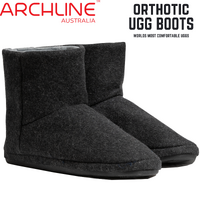 Archline Orthotic UGG Boots Slippers Arch Support Warm Orthopedic Shoes - Black - EUR 47 (Mens US 14) thumbnail
