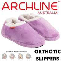 ARCHLINE Orthotic Slippers CLOSED Arch Scuffs Pain Relief Moccasins - Lilac - EU 38 thumbnail