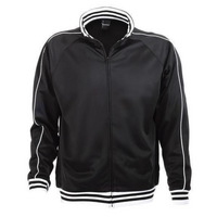 Identitee Mens Varsity Track Suit Top Jacket Jumper Long Sleeve Sunset Urban Casual - Black - X-Small thumbnail