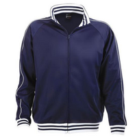 Identitee Mens Varsity Track Suit Top Jacket Jumper Long Sleeve Sunset Urban Casual - Navy - Small thumbnail
