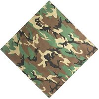 BANDANA Paisley 100% COTTON Head Wrap Durag Bandanna Summer Biker Scarf Mask - Army Camouflage thumbnail