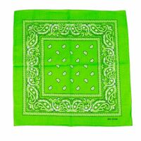 BANDANA Paisley 100% COTTON Head Wrap Durag Bandanna Summer Biker Scarf Mask - Light Green thumbnail