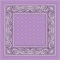 BANDANA Paisley 100% COTTON Head Wrap Durag Bandanna Summer Biker Scarf Mask - Lilac thumbnail