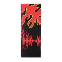 BANDANA Paisley 100% COTTON Head Wrap Durag Bandanna Summer Biker Scarf Mask - Red Fire on Black thumbnail