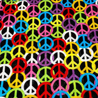 BANDANA Paisley 100% COTTON Head Wrap Durag Bandanna Summer Biker Scarf Mask - Rainbow Peace Symbol thumbnail