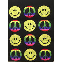 BANDANA Paisley 100% COTTON Head Wrap Durag Bandanna Summer Biker Scarf Mask - Smiley Face/Peace Symbol thumbnail