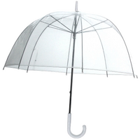 Birdcage Clear Dome Umbrella Wedding Rain Transparent Parasol Manual Bird Cage - Clear thumbnail
