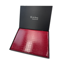 de Burg 4 Piece Table Place Mat Set Placemat with Croc Pattern - Red thumbnail