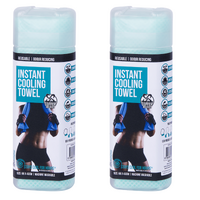 2x INSTANT COOLING TOWEL UPF 50+ Ice Cold Sport Sweat Absorbing Leisure 66x43 thumbnail