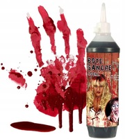 450ml Bottle Vampire FAKE BLOOD Zombie Halloween Red Make Up Gel Cream Horror thumbnail