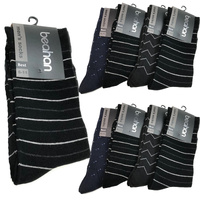 9 Pairs COTTON BUSINESS SOCKS Mens Dress Crew Plain Work Casual  BULK - Assorted Pack - 6-11 thumbnail