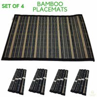 Set of 4 BAMBOO PLACEMATS Dinner Table Decor Party Natural Party 45x30cm BULK thumbnail