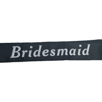 HEN'S NIGHT SASH Party Girls Wedding Bridesmaid Bridal Bride To Be Satin Sashes - Bridesmaid (Black) thumbnail