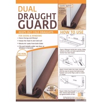 DUAL DRAFT STOPPER Double Sided Snake Wind Air Door Guard Cover Weather Seal thumbnail
