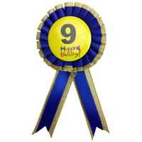 BIRTHDAY BADGE Party Favour Award Rosette Fancy Dress Girls Boys Childrens Kids - thumbnail