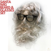 3 in 1 SANTA WIG White Beard Glasses SET Christmas Claus Xmas Costume Party thumbnail