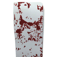 Stay Up OVER THE KNEE SOCKS Stockings Hosiery Party Costume Stockings - Fake Blood Splash (White/Red) thumbnail