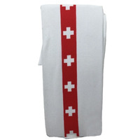 Stay Up OVER THE KNEE SOCKS Stockings Hosiery Party Costume Stockings - Nurse (White/Red) thumbnail