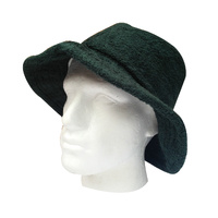 Terry Towelling BUCKET HAT Daggy Fishing Camping Lad Cap Retro  100% COTTON - Bottle Green - XXL thumbnail