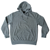 Adult Unisex Mens Plain Basic Pullover Hoodie Sweater Sweatshirt Warm Jumper - Grey - M thumbnail