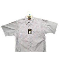 BISLEY SHORT SLEEVE SHIRT Everyday Casual Business Work Cotton Blend Check - BS2552_VPLB (PLB) - L thumbnail