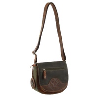 Billy The Kid Ladies Olive Leather Crossbody Womens Western Bag thumbnail